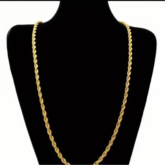 BRAND NEW 18K GOLD PLATED ROPE CHAIN‼️ - Picture 1 of 12